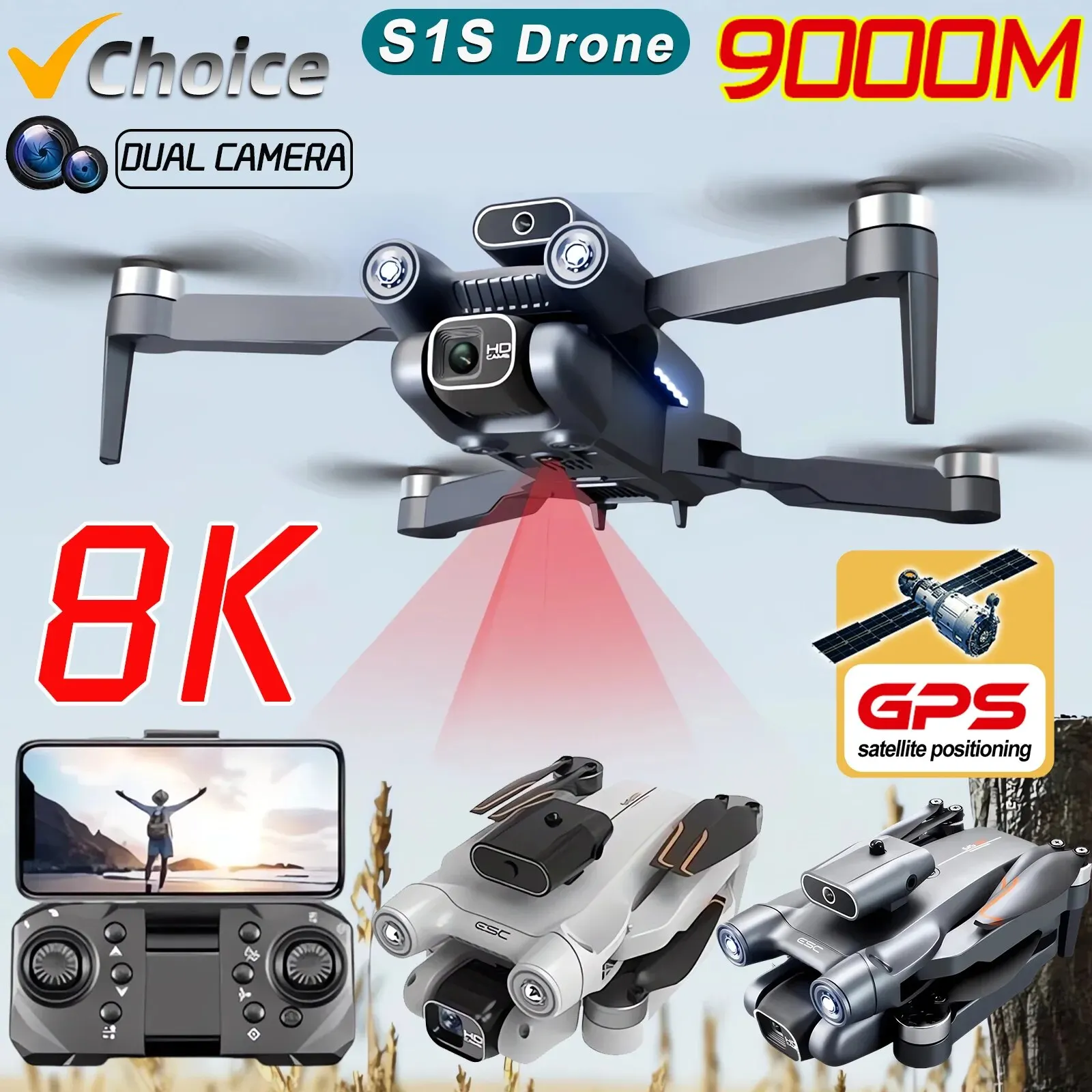 Drone Racing Camera - New S1S 5G GPS Drone Camera