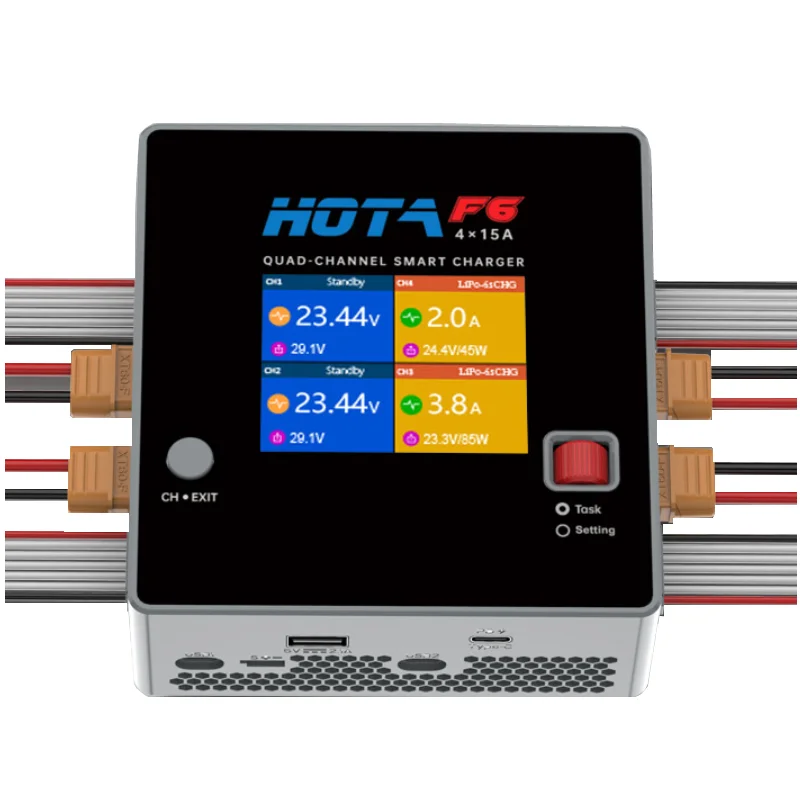 Drone Racing Charger - F6 4-Channel Smart Balance Charger 4x250W