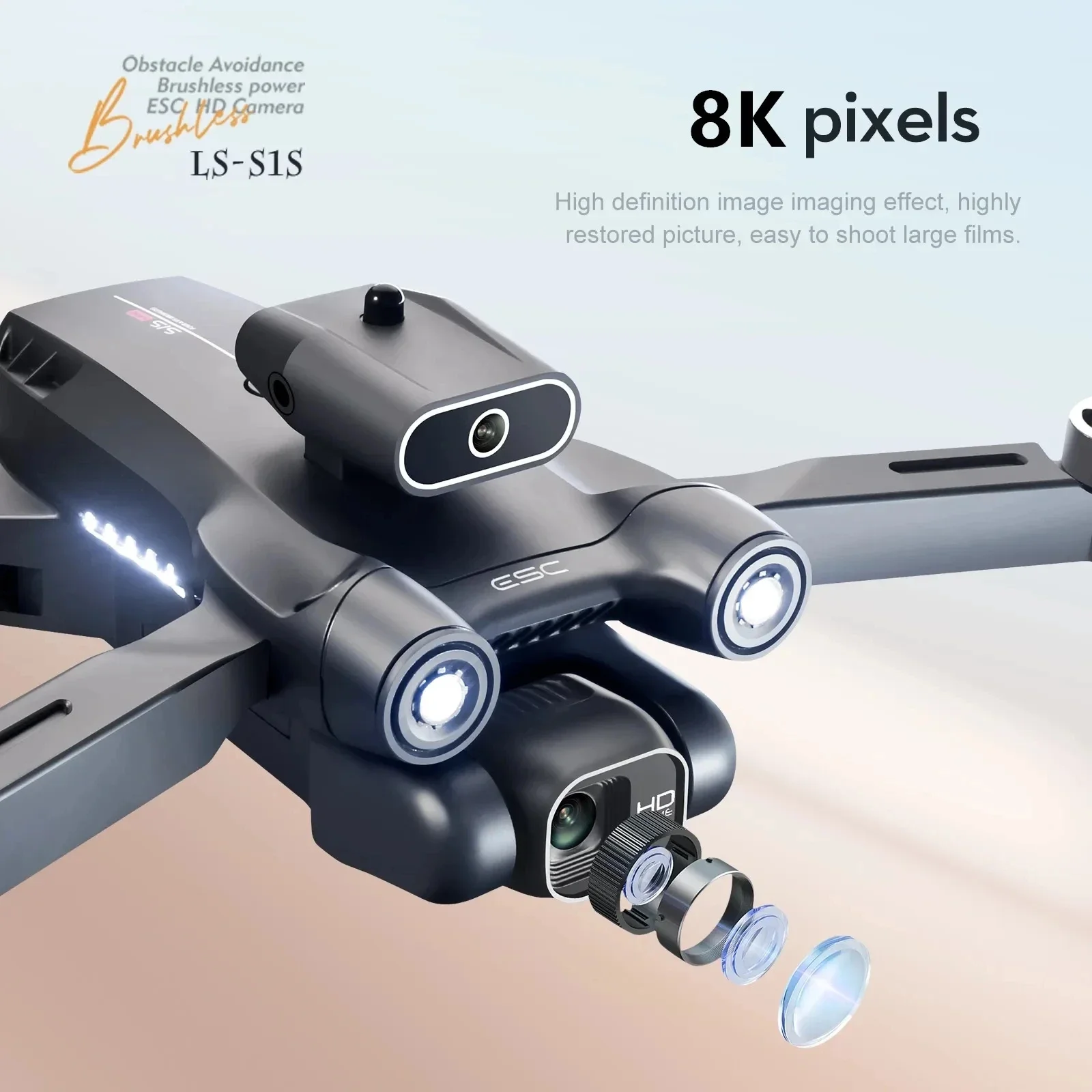 New S1S 5G GPS Drone Camera 8K - Drone Racing Camera ulasan dan harga