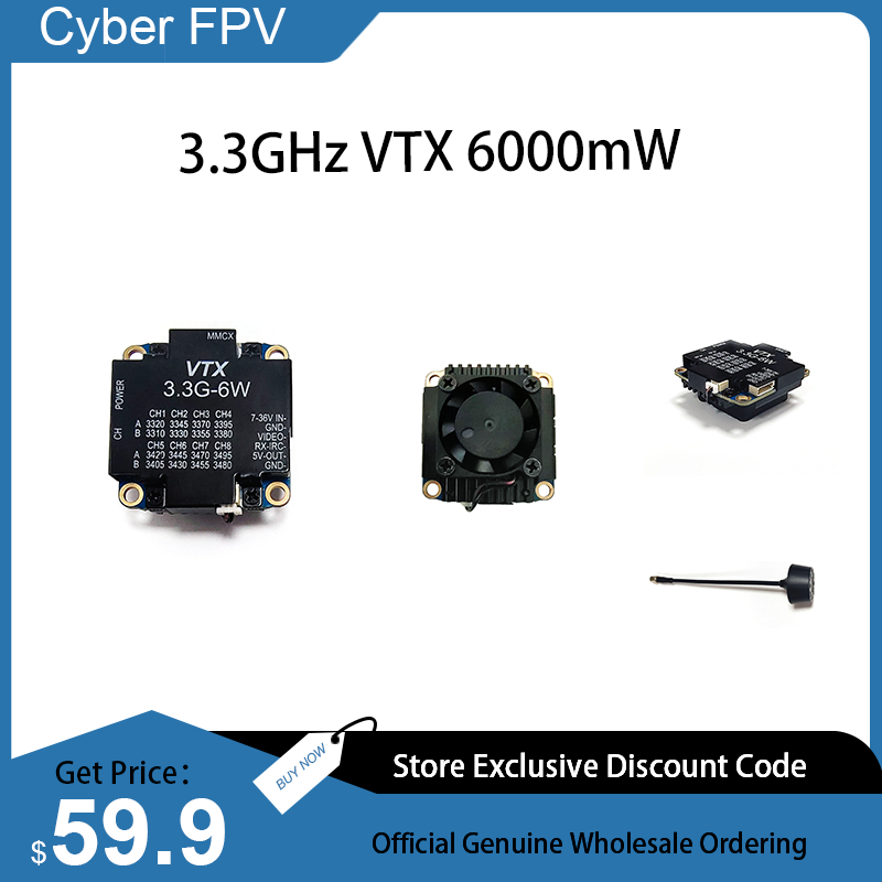 3.3GHz VTX 6W Video Transmitte - Drone Racing Goggles ulasan dan harga