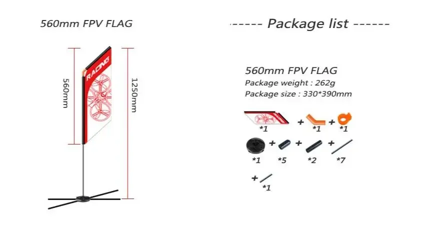 LDARC  500mm/765mm racing gate - Drone Racing Flag ulasan dan harga