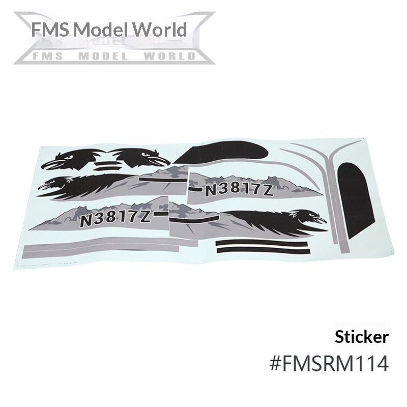 FMS RC Plane Decals For 1700mm - Drone Racing Motor ulasan dan harga