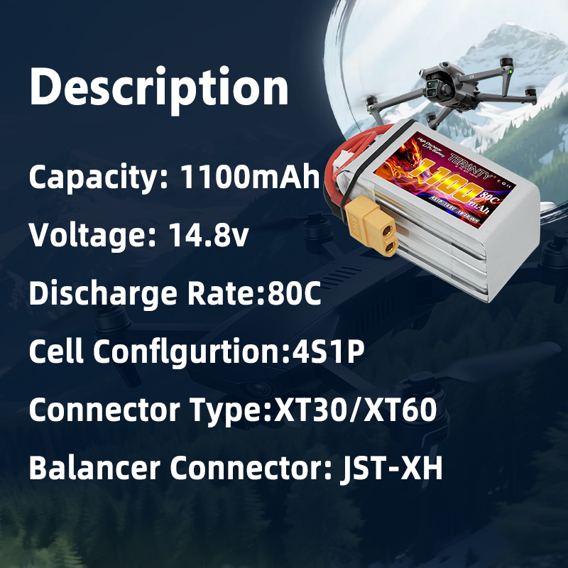 TERANTY 4S 1100mAh 80C/160C Li - Drone Racing Battery ulasan dan harga